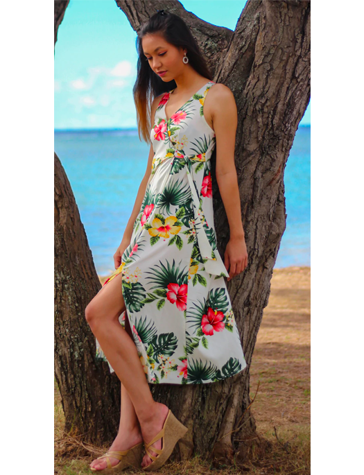 hawaiian print dress